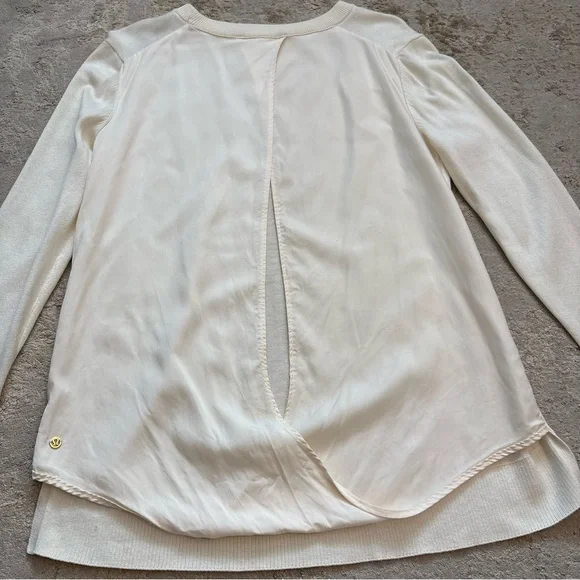 Lululemon Still At Ease Cashlu Knit Pullover Sweater in Angel Wing Cream Size 6 - Picture 11 of 13